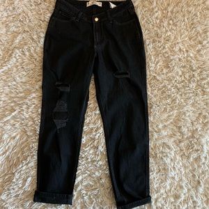 Hollister Black Curvy High Rise Mom Jean